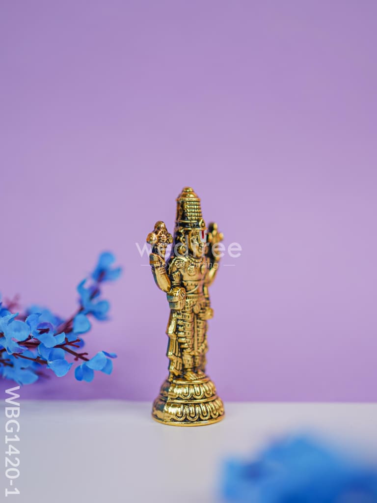 Murti - Gold Antique Tirupati Balaji Idol - WBG1420