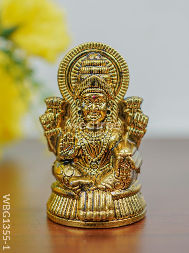 Murti - Lakshmi Idol-Gold Oxidized - WBG1355-1