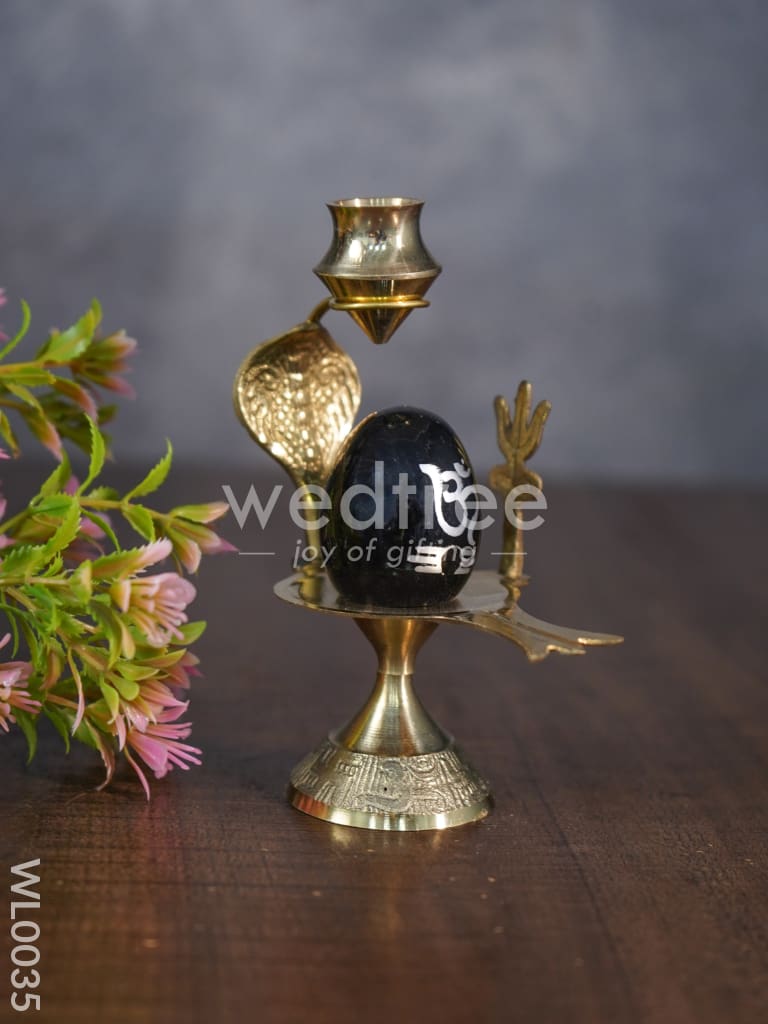 Om Shivling with Brass Stand - WL0035