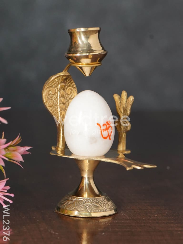 Om Shivling with Brass Stand - WL2376
