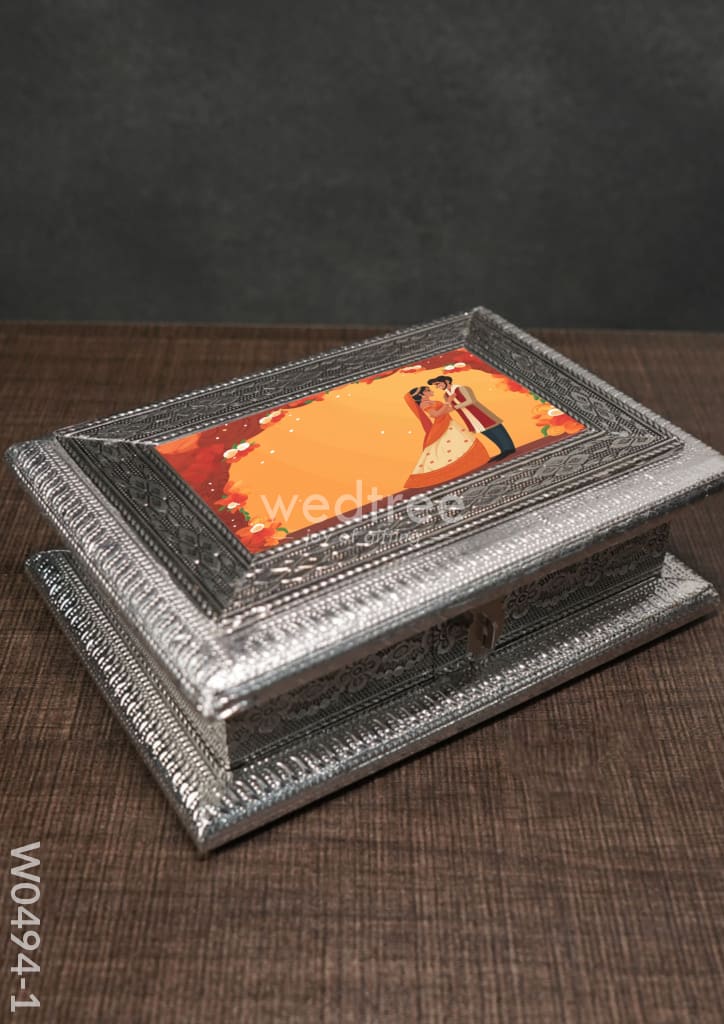 Oxidised Dry Fruit Photo Box - Medium - 5 x 7 inch - W0494