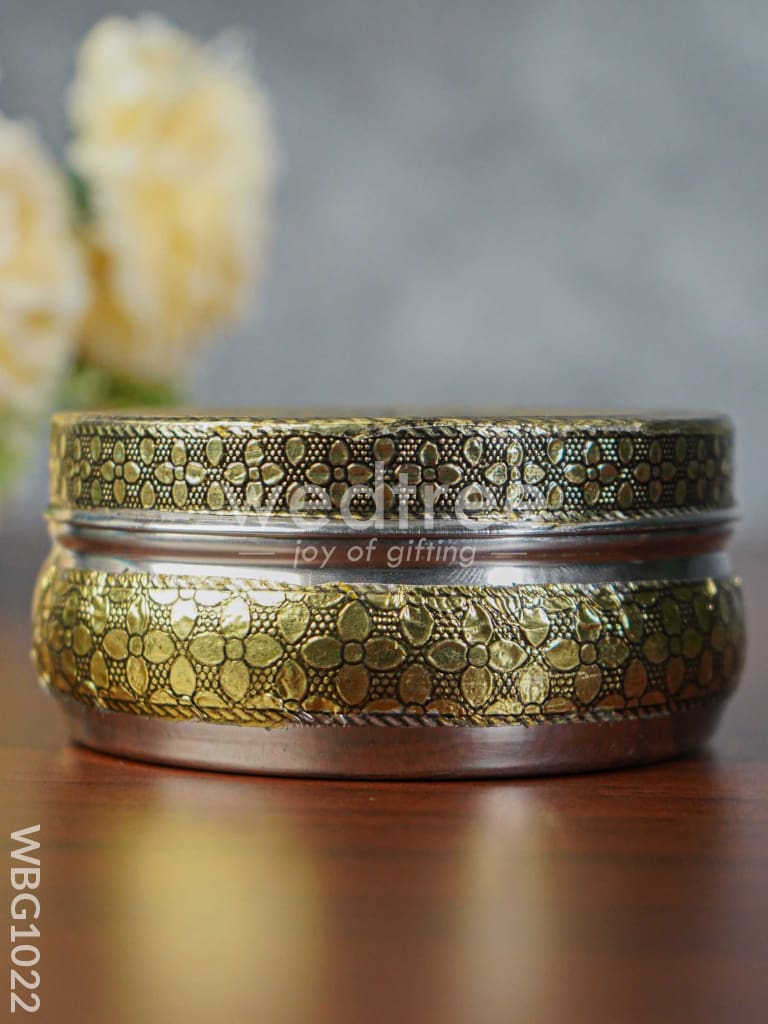 Oxidised Ganesha Poori Box - WBG1022