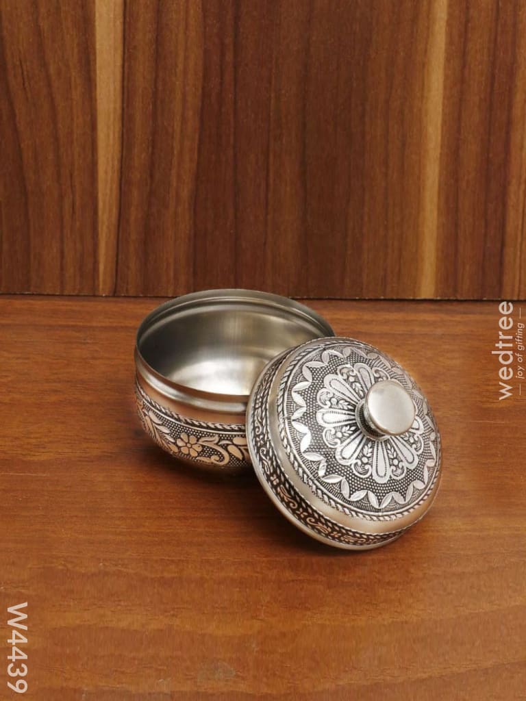 Oxidised Kumkum Box - W4439 Kumkum Holders