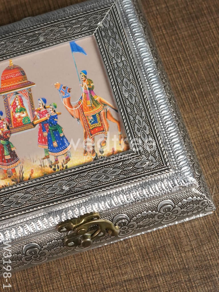 Oxidised photo box square shaped small -7x7 inch - W3198