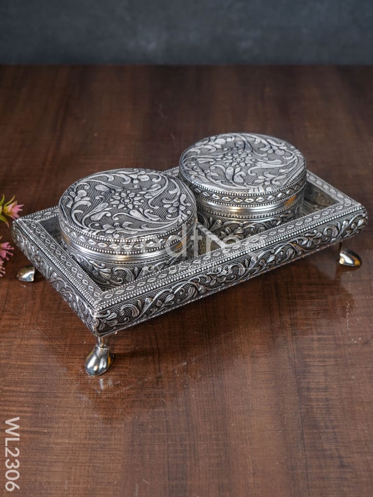 Oxidized Box with Tray (Set of 2) - WL2306