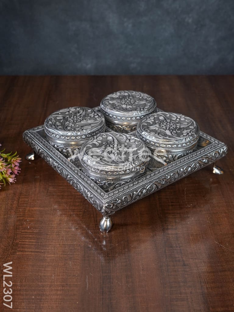 Oxidized Box with Tray Set (set of 4) - WL2307