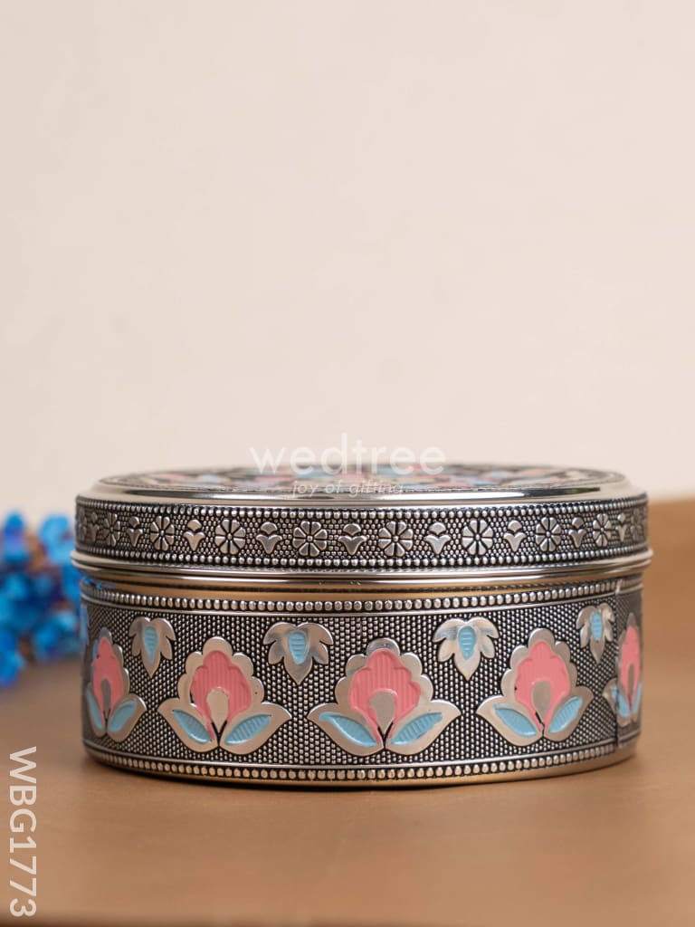 Oxidized Poori Box - 5 inch - WBG1773