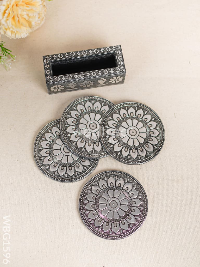 Oxidized Tea Coaster - Set of 4 - WBG1596