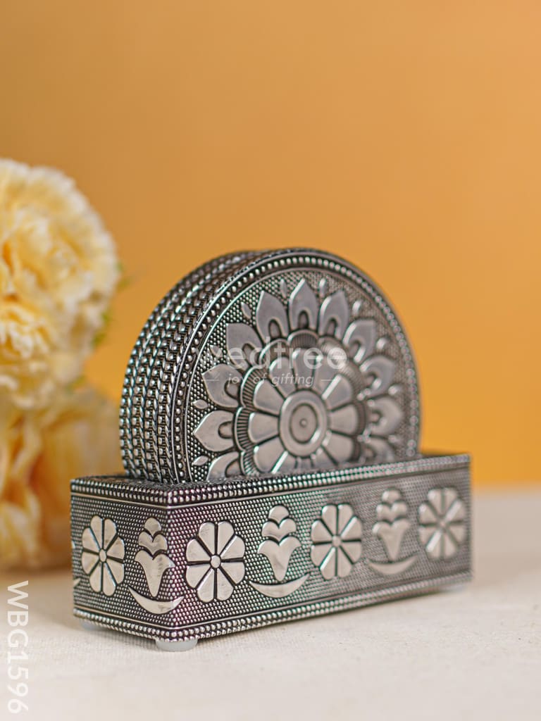 Oxidized Tea Coaster - Set of 4 - WBG1596