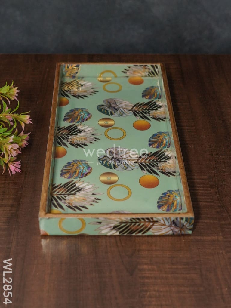 Palm Leaf Design Digital Printed Tray - WL2854