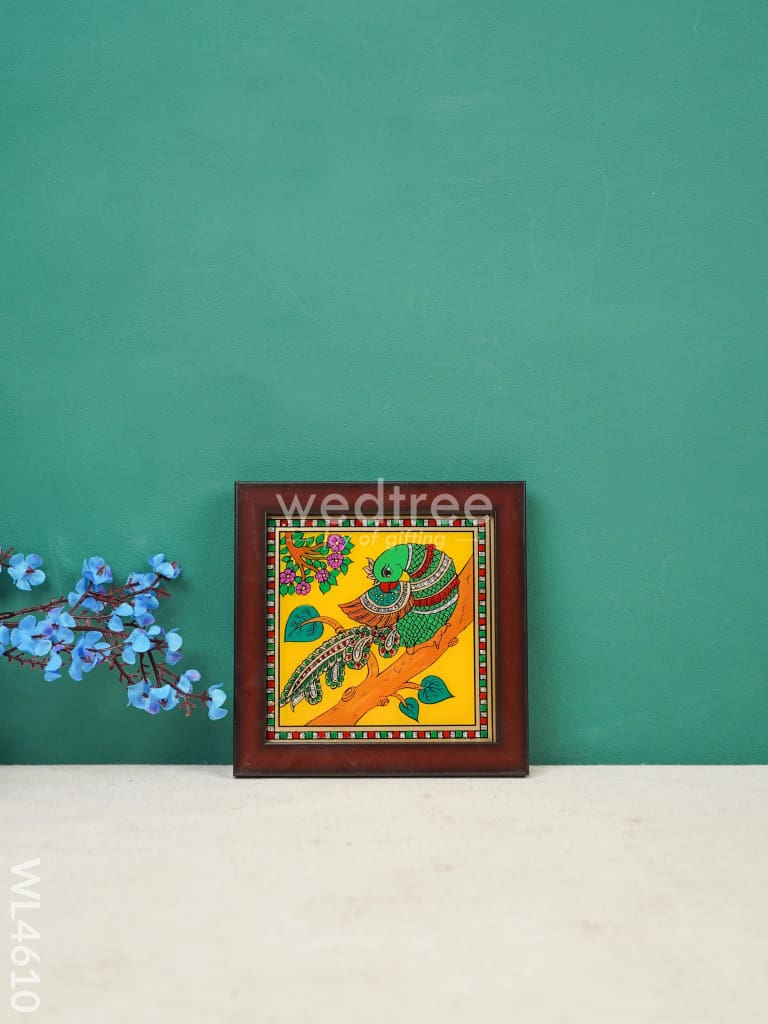 Parrot Reverse Glass Painting Frame - 4x4 inch - WL4610