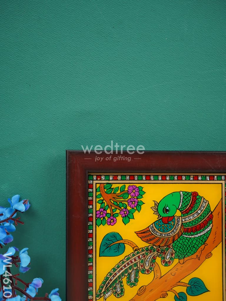 Parrot Reverse Glass Painting Frame - 4x4 inch - WL4610