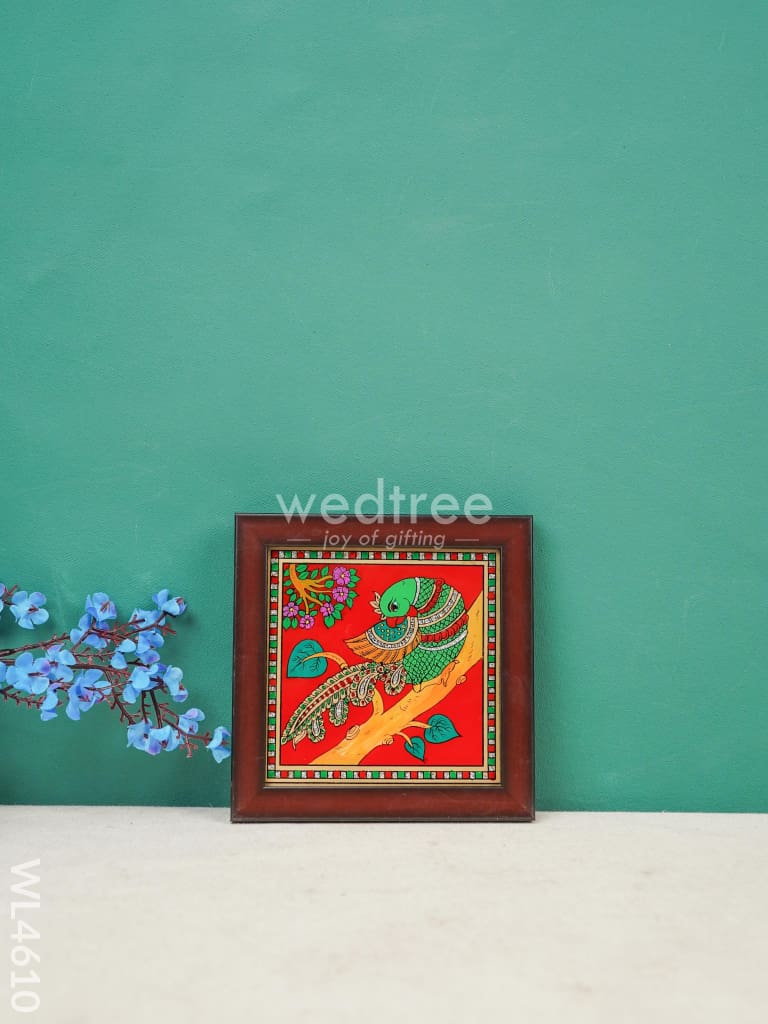 Parrot Reverse Glass Painting Frame - 4x4 inch - WL4610