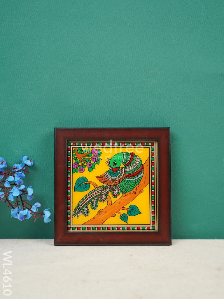 Parrot Reverse Glass Painting Frame - 4x4 inch - WL4610