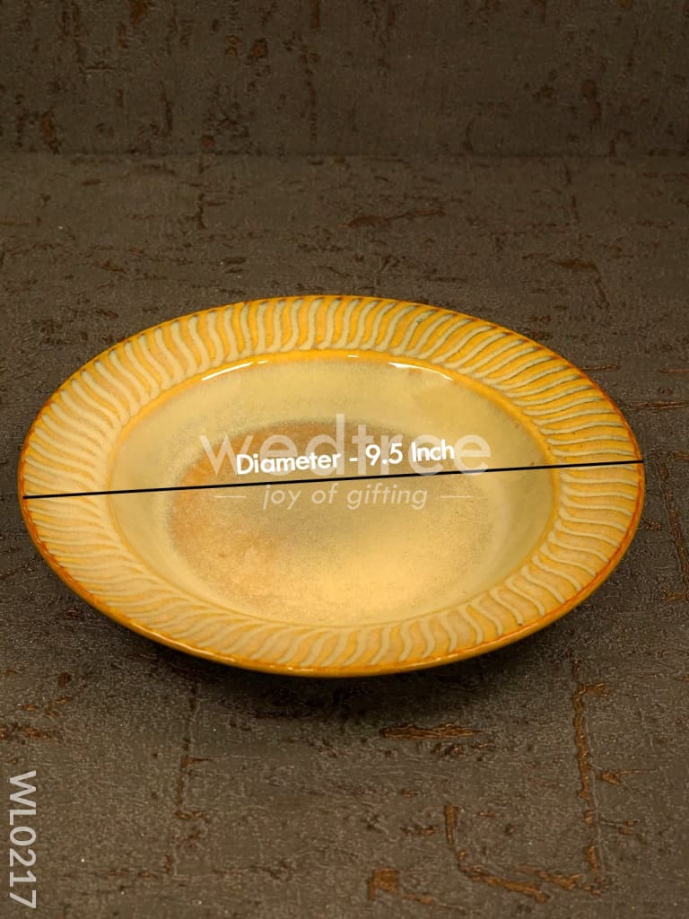 Pasta plate - 8 inch (Yellow & white) - WL0217