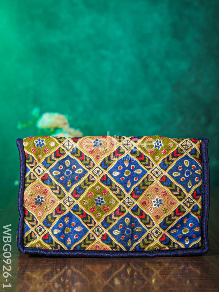 Patola Printed Jewel Organizer with Foldable Pouches - Medium - WBG0926