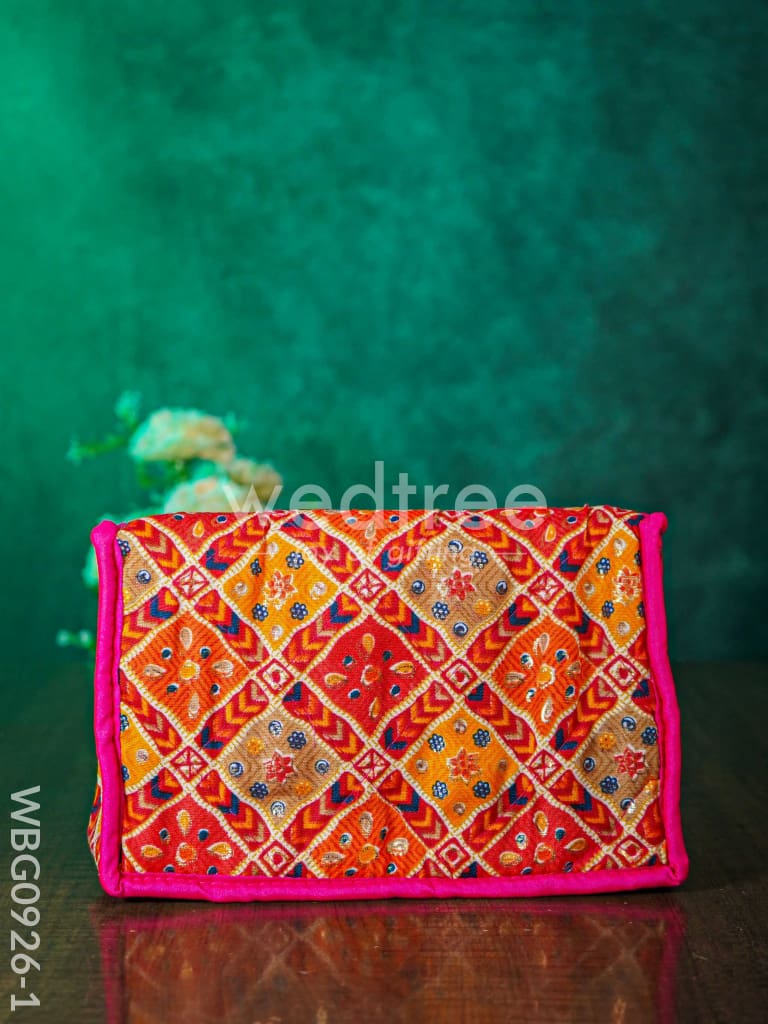 Patola Printed Jewel Organizer with Foldable Pouches - Medium - WBG0926