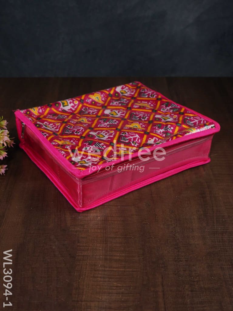 Patola Printed Jewel Pouch (10x9) - WL3094