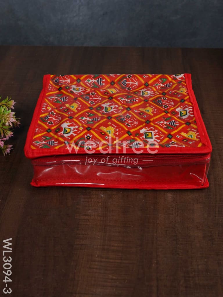 Patola Printed Jewel Pouch (10x9) - WL3094