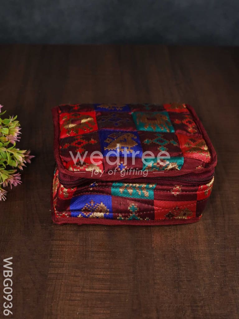 Patola Printed Jewel Pouch - Small - WBG0936