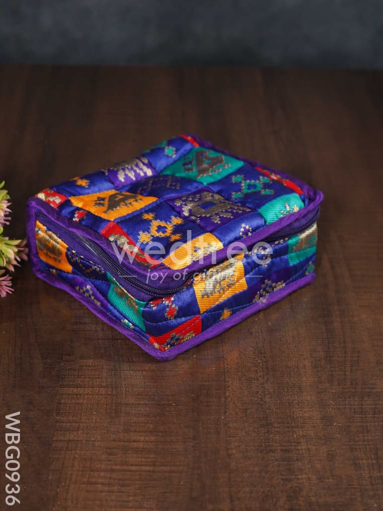 Patola Printed Jewel Pouch - Small - WBG0936