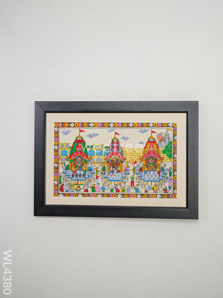Pattachitra Painting Jagannath Rath Yatra - 18 X 12 inch - WL4380