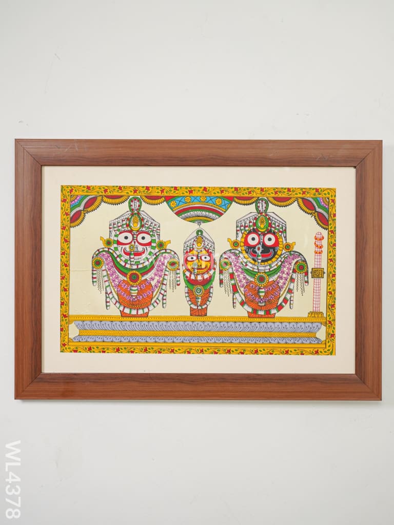Pattachitra Painting Lord Jagannath Darbar - 18 x 12 inch - WL4378