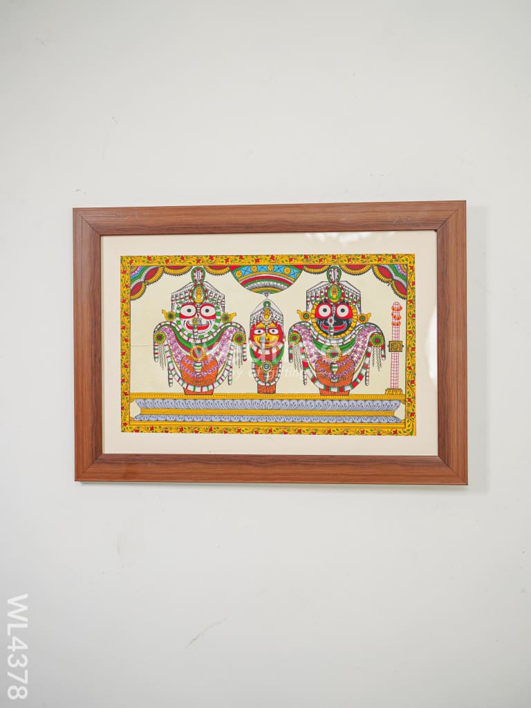 Pattachitra Painting Lord Jagannath Darbar - 18 x 12 inch - WL4378