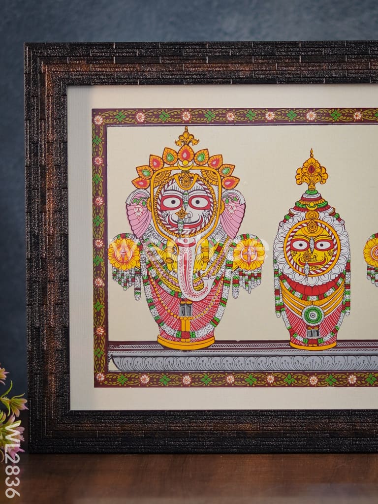 Pattachitra Painting Lord Jagannath Darbar - 18 x 12 - WL2836