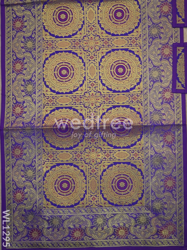Peacock Design Cotton Table Cloth with Tea Coaster Covers - WL1295