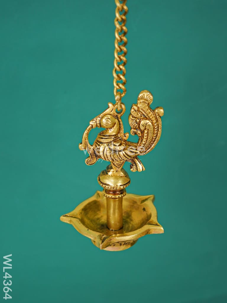 Peacock Hanging Five Face Diya - (Set of 2) - WL4364