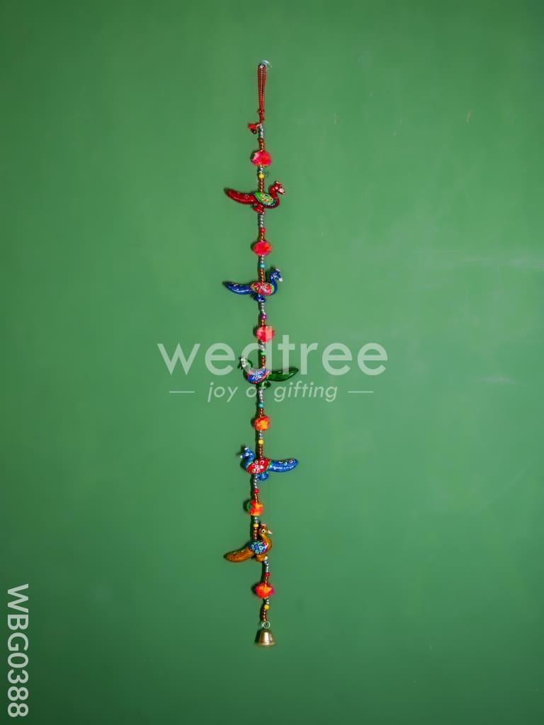 Peacock Thoran with Bells -Medium - WBG0388