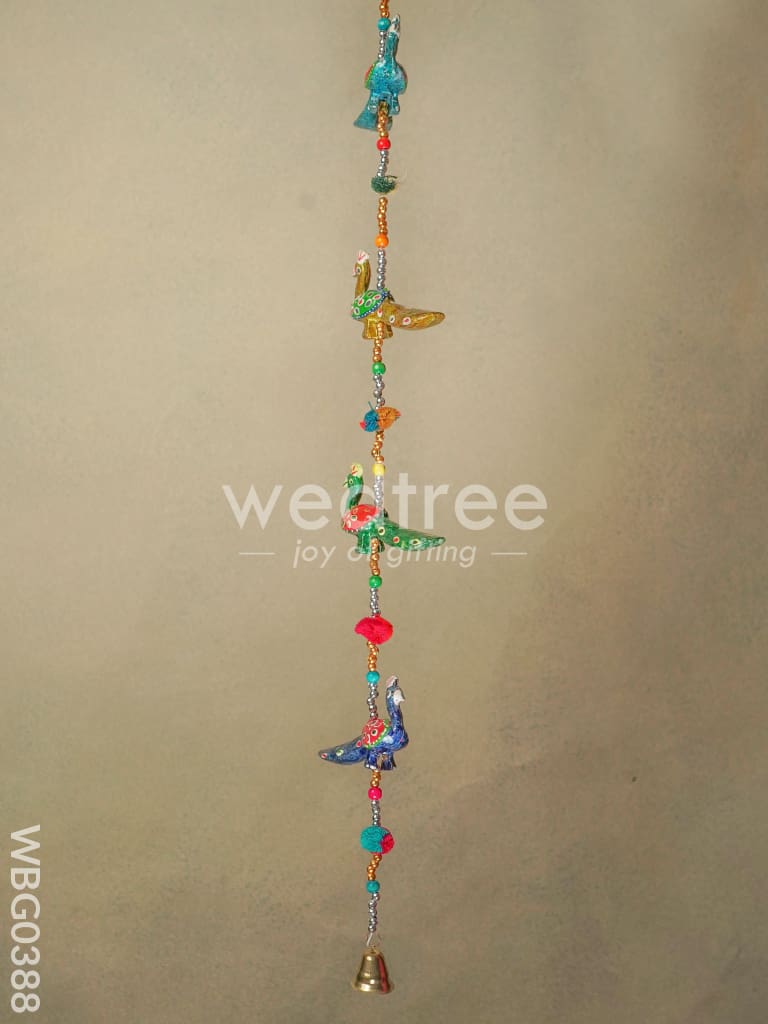 Peacock Thoran with Bells -Medium - WBG0388