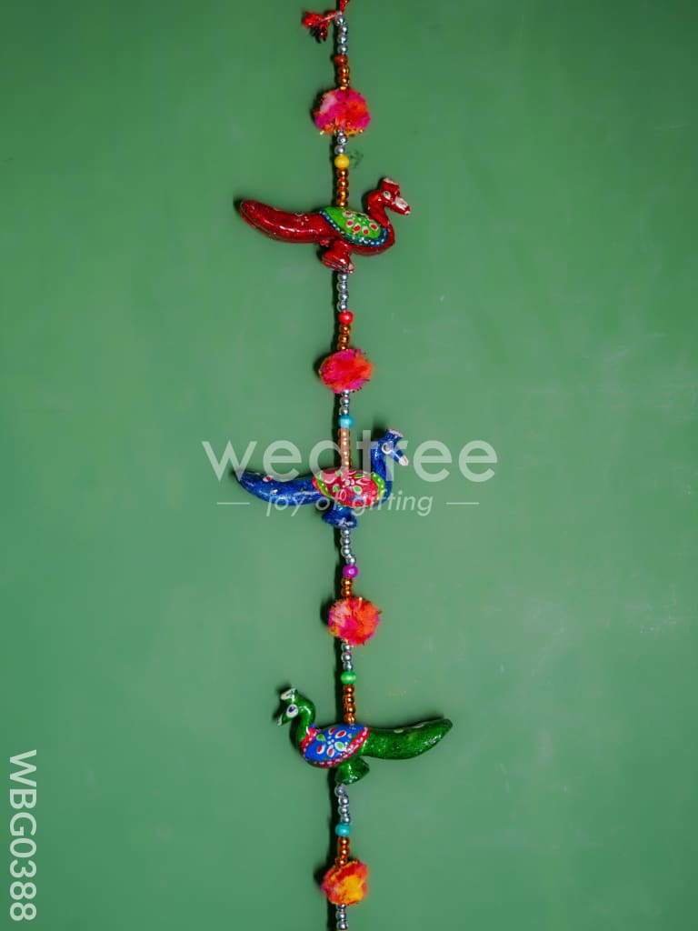Peacock Thoran with Bells -Medium - WBG0388