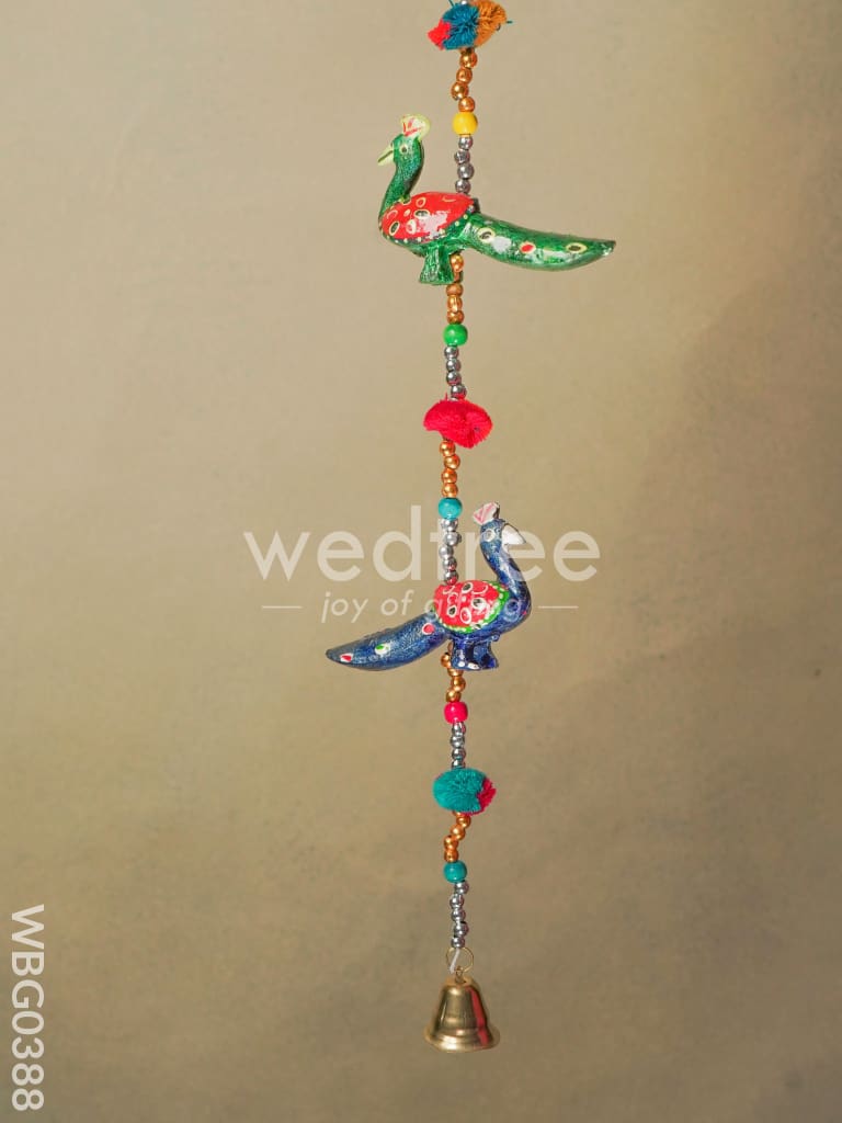 Peacock Thoran with Bells -Medium - WBG0388