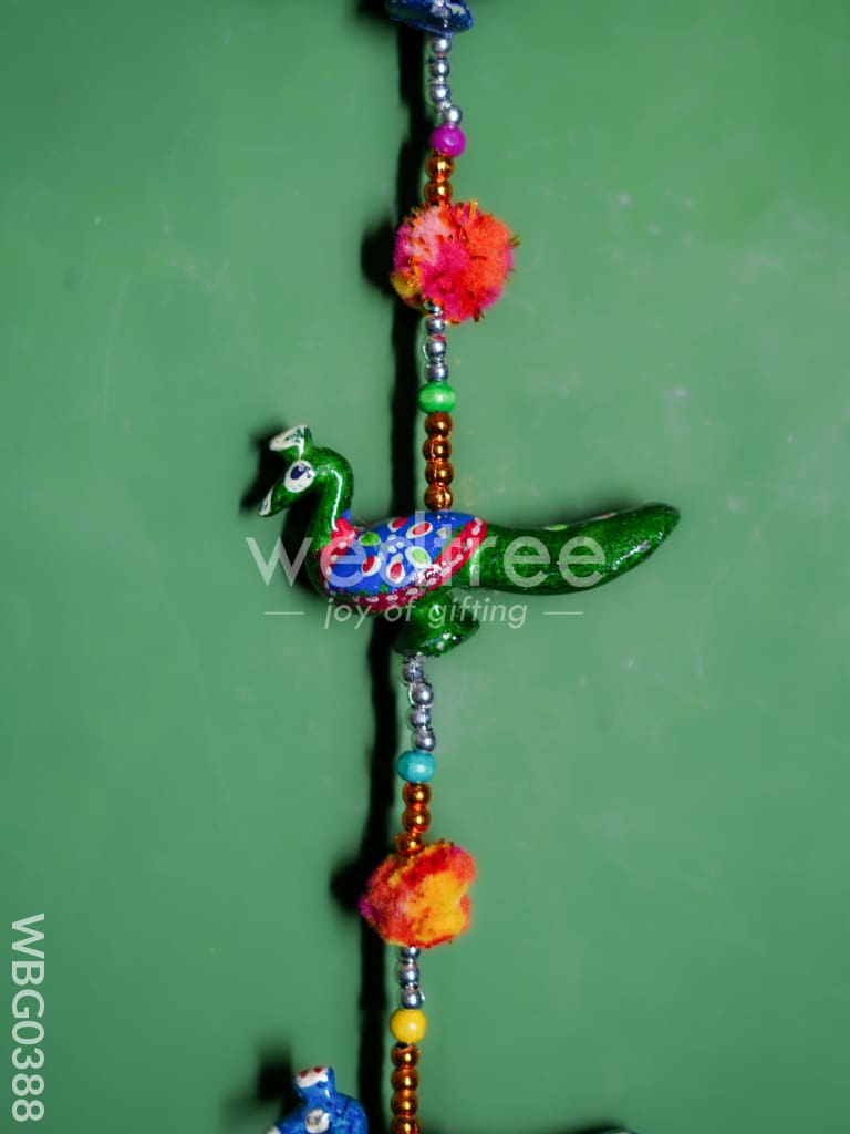 Peacock Thoran with Bells -Medium - WBG0388