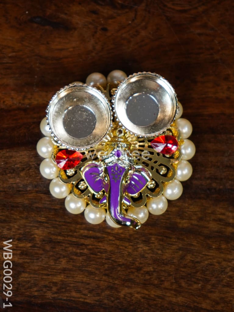 Pearl Ganesh Kumkum Holder - WBG0029