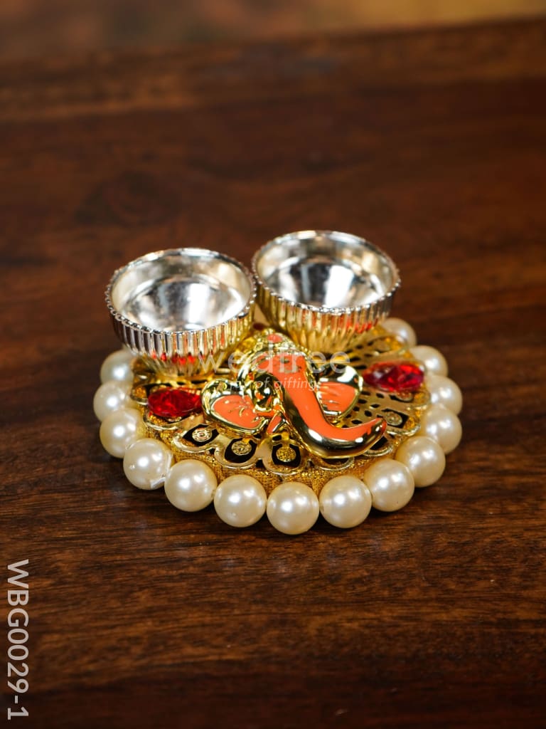 Pearl Ganesh Kumkum Holder - WBG0029
