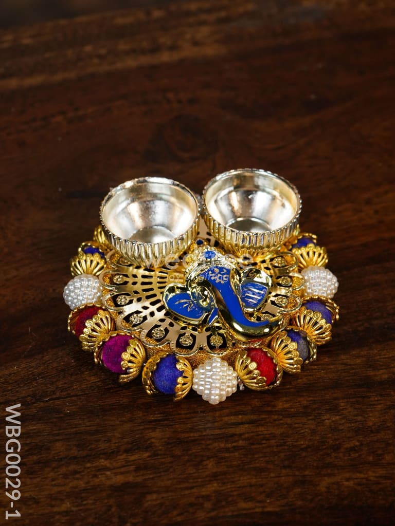 Pearl Ganesh Kumkum Holder - WBG0029