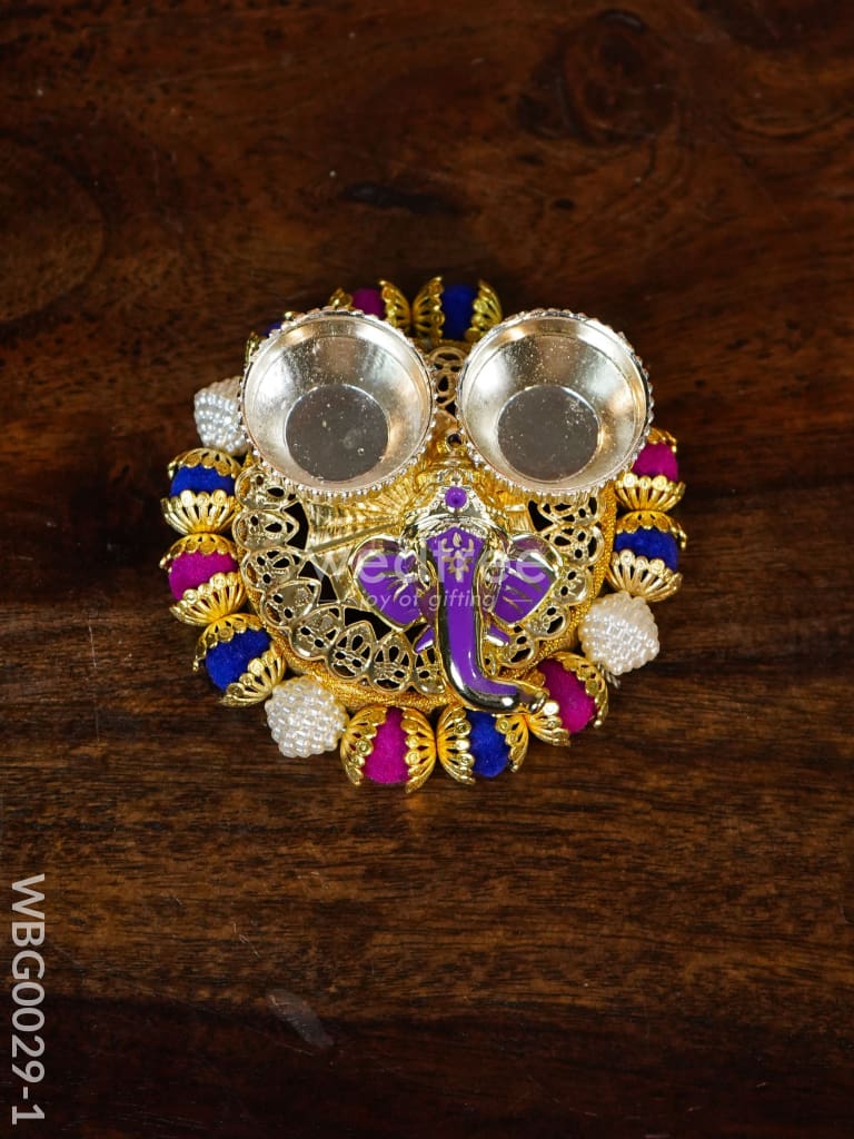 Pearl Ganesh Kumkum Holder - WBG0029