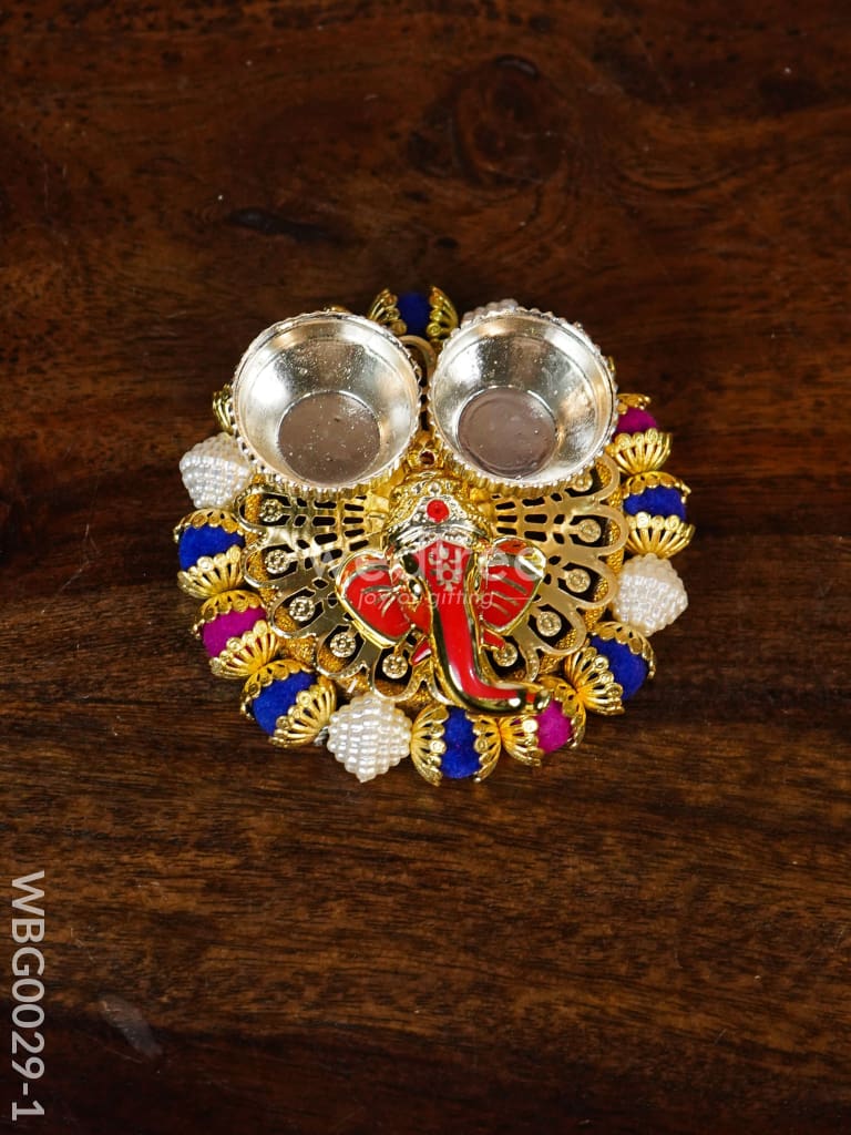 Pearl Ganesh Kumkum Holder - WBG0029