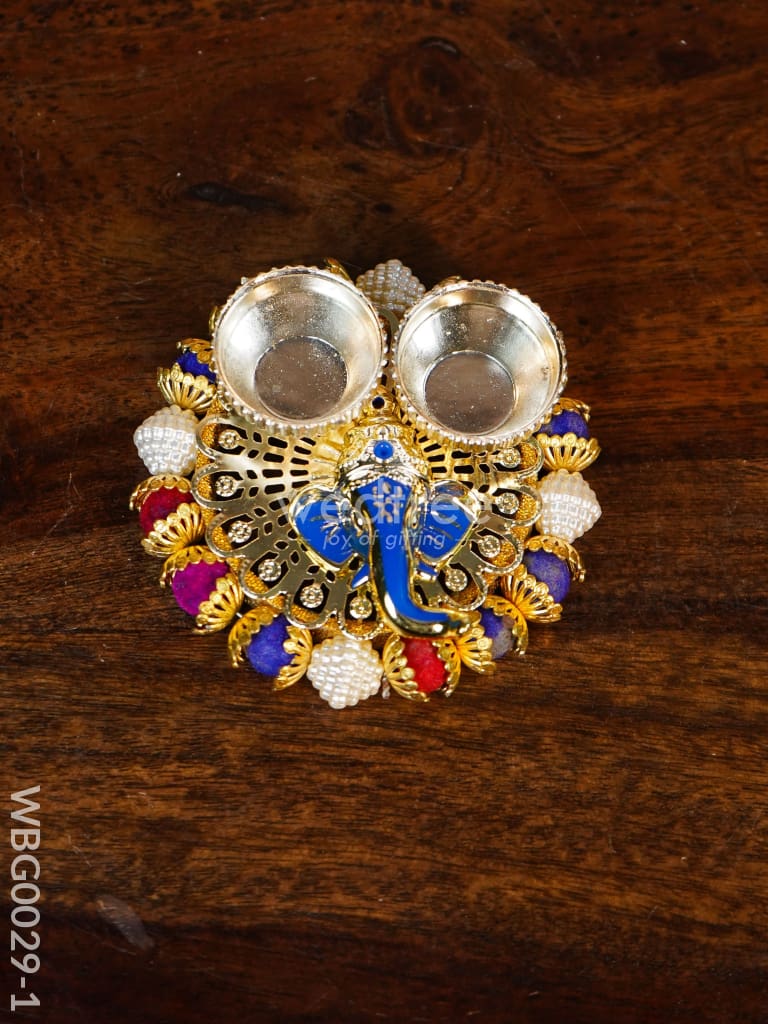 Pearl Ganesh Kumkum Holder - WBG0029