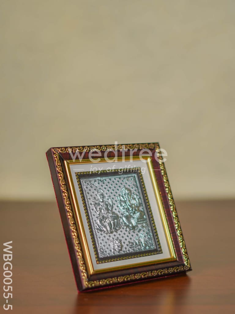 Photoframe Silver Plated - Medium - Lakshmi Ganesha - WBG0055-5