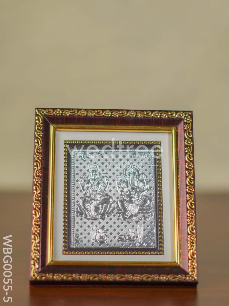 Photoframe Silver Plated - Medium - Lakshmi Ganesha - WBG0055-5