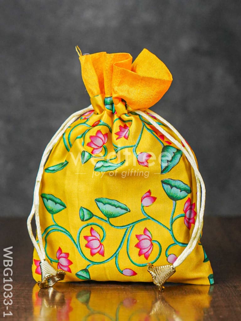 Pichwai Print String Bag - WBG1033