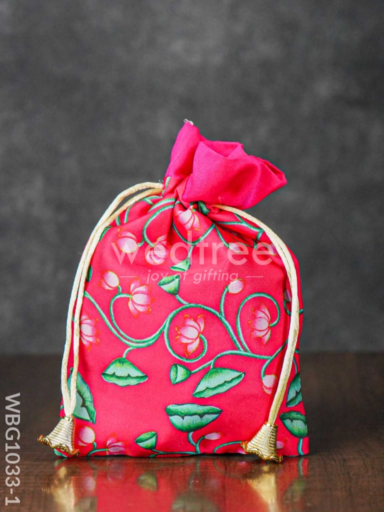 Pichwai Print String Bag - WBG1033