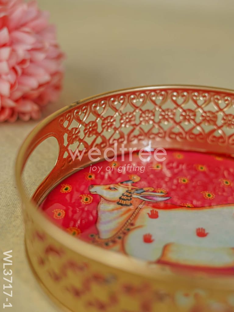 Pichwai Printed Tray - 8 inch - WL3717