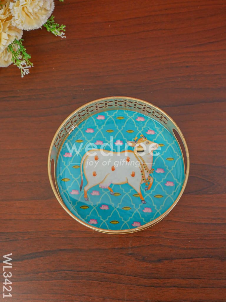 Pichwai Printed Tray - Set of 2 - WL3421