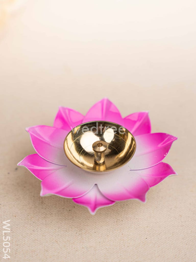 Pichwai Themed Metal Tray with Dry Fruit Jar and Diya Set - WL5054 Metal Decor Utility