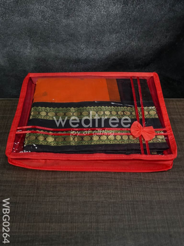 Plain Transparent Double Saree Cover - 3 Inches - WBG0264